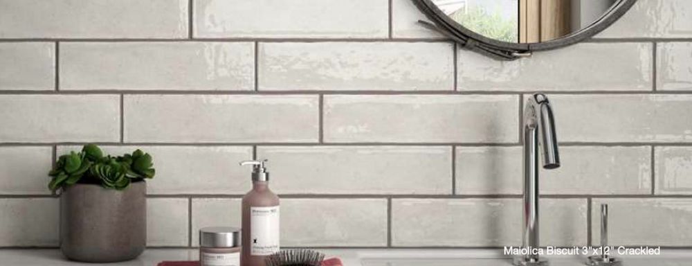 Roca Tile USA MAIW074-312 3 x 12-Inch Maiolica Biscuit