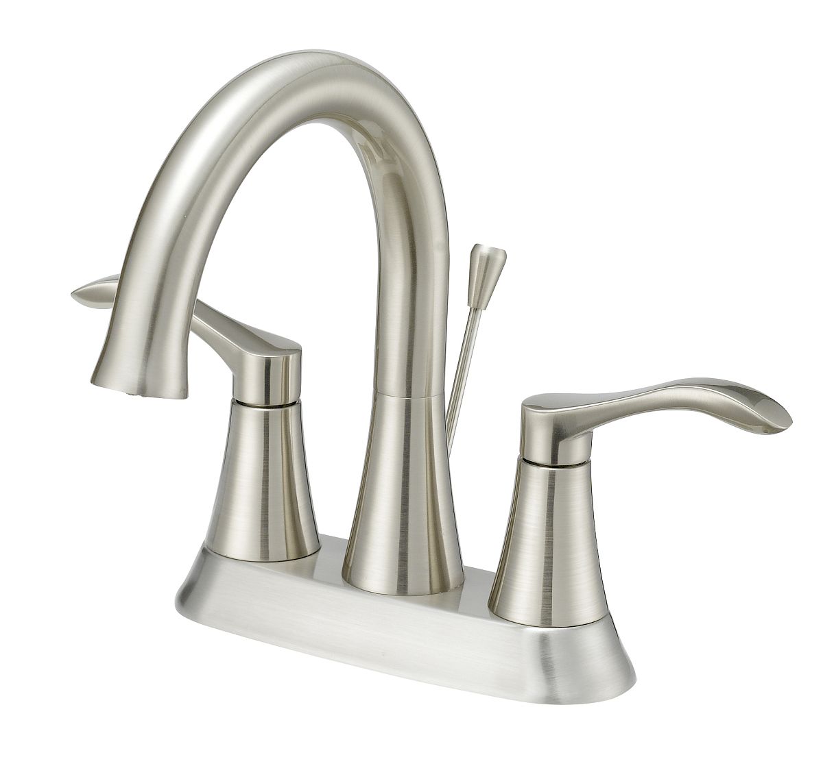 Flo Control Faucets F51A0073NP Brushed Nickel 2-Handle Hi-Arc Bathroom ...