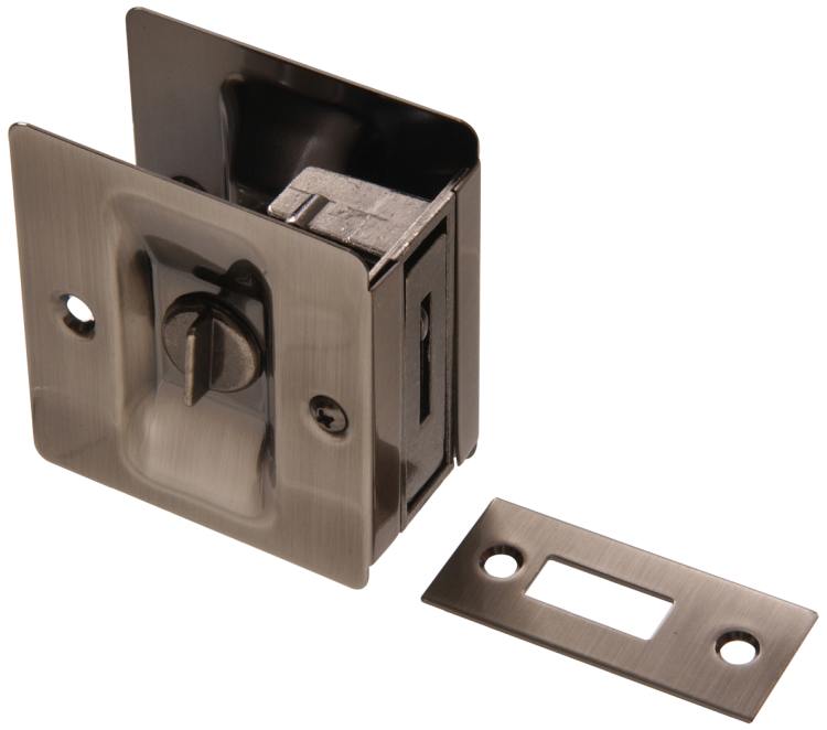 Hillman 852732 Solid Brass/Pewter Pocket Door Latche at Sutherlands